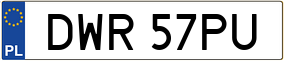 Truck License Plate